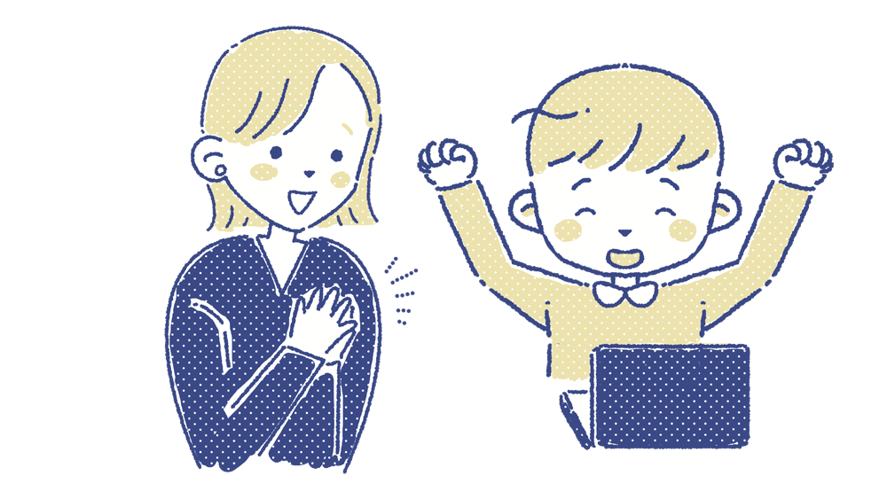 プログラミング教室で学ぶ先生と生徒を描いたイラスト